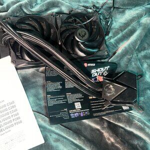 MSI MAG Series CORELIQUID P240 AIO Liquid CPU Cooler, 240mm Radiator, Dual 120mm